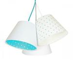 Lampa wisząca dzwonek biała w turkusowe gwiazdeczki 070-110 MacoDesign w sklepie internetowym Lampy Fabryka