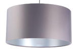 Szara lampa wisząca z satyny Macodesign Grus szaro-srebrna z kolekcji Glamour 0E0-066-40CM w sklepie internetowym Lampy Fabryka