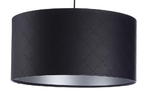 Lampa wisząca eko skóra Macodesign Nix czarno-srebrna z kolekcji Glamour 0E0-061-40CM w sklepie internetowym Lampy Fabryka