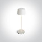 Prionia 61082A/W biała bezprzewodowa lampa stołowa IP65 3000K 3,3W; czas ładowania 6h; czas pracy 9h ONE LIGHT w sklepie internetowym Lampy Fabryka