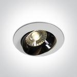 Ekali 11120E/W/W biały wpust z odbłyśnikiem ciemny chrom COB LED 3000K 20W; nieściemnialny zasilacz LED w zestawie ONE LIGHT w sklepie internetowym Lampy Fabryka