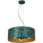 Lampa wisząca ZIGGY WHITE Gold/Bottle green 3xE27 MLP7580 Milagro w sklepie internetowym Lampy Fabryka