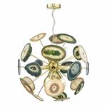 Achates 9 Light Pendant Agate & Gold ACH1355 Dar Lighting w sklepie internetowym Lampy Fabryka