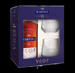 Zestaw koniak Martell VSOP Red Barrels 40% 0,7l z dwoma szklankami w sklepie internetowym SmaczaJama.pl