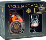 Brandy Vecchia Romagna 38% 0,7l z kieliszkiem w sklepie internetowym SmaczaJama.pl