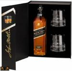 Whisky Johnnie Walker Black Label 0,7l + 2 okrągłe szklanki w sklepie internetowym SmaczaJama.pl