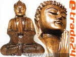 Rzeźba Medytujący BUDDA Figurka Drewno 40cm Rękodzieło w sklepie internetowym e-trade24.pl 