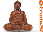 Rzeźba Medytujący BUDDA Figurka Drewno 30cm Rękodzieło w sklepie internetowym e-trade24.pl 