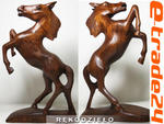 Rzeźba Figura KOŃ Drewno Suar Koń 30cm Rękodzieło w sklepie internetowym e-trade24.pl 