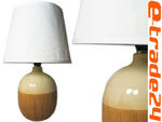 LAMPKA nocna ceramiczna Lampa BRĄZ-ECRU 32x20cm w sklepie internetowym e-trade24.pl 