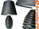 LAMPKA nocna ceramiczna Lampa Czarna 33cm w sklepie internetowym e-trade24.pl 