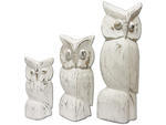 Figurki Rzeźby z Drewna SOWA kpl 3szt Sowy do 30cm Białe w sklepie internetowym e-trade24.pl 