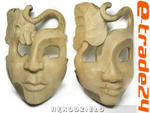 Rzeźba Maska z Drewna Rękodzieło 20cm TWARZ w sklepie internetowym e-trade24.pl 