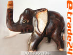 Rzeźba Figurka SŁOŃ Drewno Rękodzieło 23x18cm w sklepie internetowym e-trade24.pl 