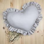 Poduszka serce z falbanką bawełna w sklepie internetowym Bubaland