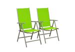 Krzesła składane zestaw 2 sztuk - zielone krzesła do ogrodu - rozkładane w sklepie internetowym TwojPasaz.pl