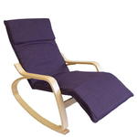 Fotel bujany z podnóżkiem w kolorze fioletowy w sklepie internetowym TwojPasaz.pl