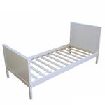 Łóżko drewniane pojedyncze 90 x 200 cm, białe w sklepie internetowym TwojPasaz.pl