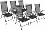 Krzesła składane aluminiowe - Zestaw krzeseł ogrodowych czarne w sklepie internetowym TwojPasaz.pl