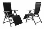 Zestaw 2 składanych czarnych krzeseł ogrodowych DELUXE w sklepie internetowym TwojPasaz.pl