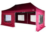 Pawilon ogrodowy 3x6 m, namiot handlowy automatyczny + ścianki, bordowy w sklepie internetowym TwojPasaz.pl
