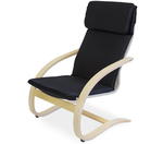 Fotel, krzesło bujane drewniane czarne w sklepie internetowym TwojPasaz.pl