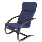 Fotel, krzeslo huśtawka na płozach, niebieskie w sklepie internetowym TwojPasaz.pl