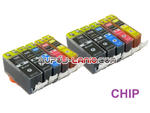 tusze PGI-525BK - CLI-526 do Canon (10 szt z chipami, Celto) tusze do Canon MG5350, MG5250, MG5150, iP4850, iP4950, MG6150, MG6250 w sklepie internetowym Kupuj-tanio.com 