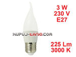 Żarówka LED Płomień (CL35) 3W, 230V, gwint E27, barwa biała ciepła w sklepie internetowym Kupuj-tanio.com 