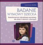 BADANIE WYMOWY DZIECKA DUDA HANNA KWESTIONARIUSZ OBRAZKOWO-WYRAZOWY DLA DZIECI 5-LETNICH w sklepie internetowym ksiazkitanie.pl