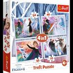 PUZZLE 4W1 W MAGICZNYM LESIE FROZEN 2 KRAINA LODU w sklepie internetowym ksiazkitanie.pl