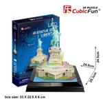 PUZZLE 3D 37 ELEMENTÓW STATUA WOLNOŚCI ZE ŚWIATŁEM w sklepie internetowym ksiazkitanie.pl