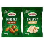 Zestaw Orzechy Nerkowca Połówki 1 kg - Targroch + Migdały Naturalne Ciemne 1 kg - Targroch w sklepie internetowym MarketBio.pl