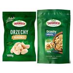 Zestaw Orzechy Włoskie Łuszczone 1 kg Targroch + Orzechy Nerkowca Połówki 1 kg - Targroch w sklepie internetowym MarketBio.pl