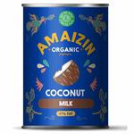 Napój Kokosowy 17% Tłuszczu bez Gumy Guar Bio 400 ml Amaizin - Coconut Milk - Mleko Kokosowe w sklepie internetowym MarketBio.pl