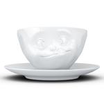 58Products - Porcelanowa filiżanka do kawy "Smaczne" - biała - 0,2 l w sklepie internetowym Barokko.pl