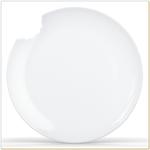 Porcelanowy talerz deserowy "Nadgryziony", biały, średnica 20 cm, komplet 2 sztuk - 58Products w sklepie internetowym Barokko.pl