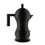 Alessi - Ciśnieniowy zaparzacz do kawy PULCINA - czarny, pojemność 300 ml w sklepie internetowym Barokko.pl