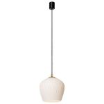 Kaspa - Lampa wisząca Venus 1 - wysokość klosza 25 cm, średnica klosza 28 cm, biało - czarno - złota | PRODUKT WYCOFANY Z OFERTY w sklepie internetowym Barokko.pl