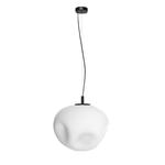 Kaspa - Lampa wisząca Cloe - rozmiar L, średnica 40 cm, czarno - biała w sklepie internetowym Barokko.pl