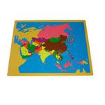 Puzzle drewniane - Mapa Azji - pomoce Montessori w sklepie internetowym aleZabawki.co