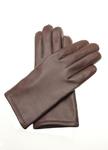 Męskie rękawiczki skórzane zimowe, bordowe w sklepie internetowym Kalta.pl