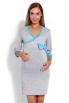 Koszulka nocna Koszula Nocna Ciążowa Model 1681 Grey - PeeKaBoo w sklepie internetowym A&JStyle