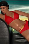 Kostium dwuczęściowy Kostium kąpielowy Lady Madonna Red Belt - Demi Saison w sklepie internetowym A&JStyle