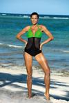 Jednoczęściowy strój kąpielowy Kostium Kąpielowy Model Priscilla Erba-Nero M-428 Green/Black - Marko w sklepie internetowym A&JStyle