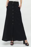 Spódnica Czarna długa spódnica z wiskozy SP58 Black - Nife w sklepie internetowym A&JStyle