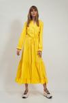 Sukienka Długa żółta sukienka z falbanką S178 Yellow - Nife w sklepie internetowym A&JStyle
