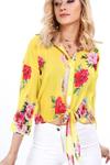 Żółta letnia koszula w kwiaty MP26186 w sklepie internetowym A&JStyle