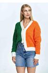 Sweter Damski Model M895 Orange/Green - Figl w sklepie internetowym A&JStyle