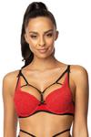 Biustonosz push up Biustonosz Push-up Model 3636/11 Loren Red/Black - Mat w sklepie internetowym A&JStyle